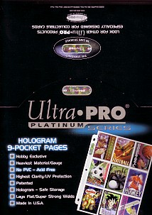 Ultrapro 9 pocket sleeves, A4 binder size (10's)