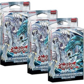 YuGiOh! Saga of Blue-Eyes White Dragon Structure Deck 3 Pack (2022 Reprint) Mega Deal