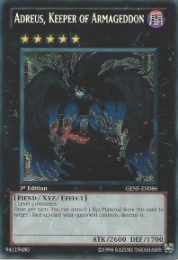 Adreus, Keeper of Armageddon (Secret Rare - 1st Ed)